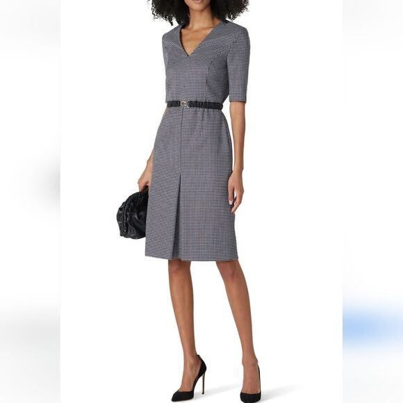 BOSS Dalissa Gray Sheath Dress Size 4 Office Career Business - Picture 1 of 6